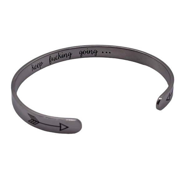 Secret Message Keep F*ucking Going Bracelet NWOT - Picture 1 of 4